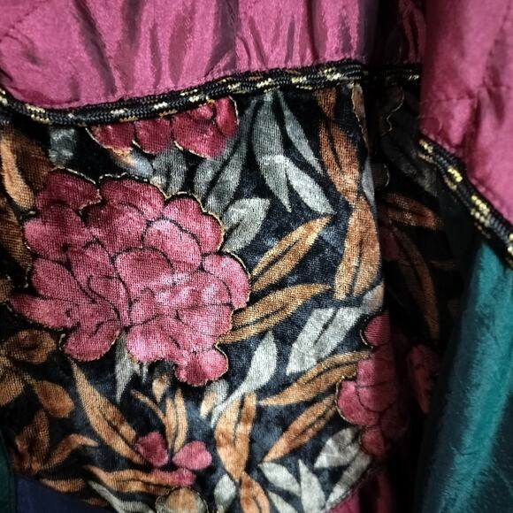 4405)Vtg 80s On Your Mark 2pcs  Multicolor Patchwork Windbreaker Track Suit XL - Picture 13 of 16